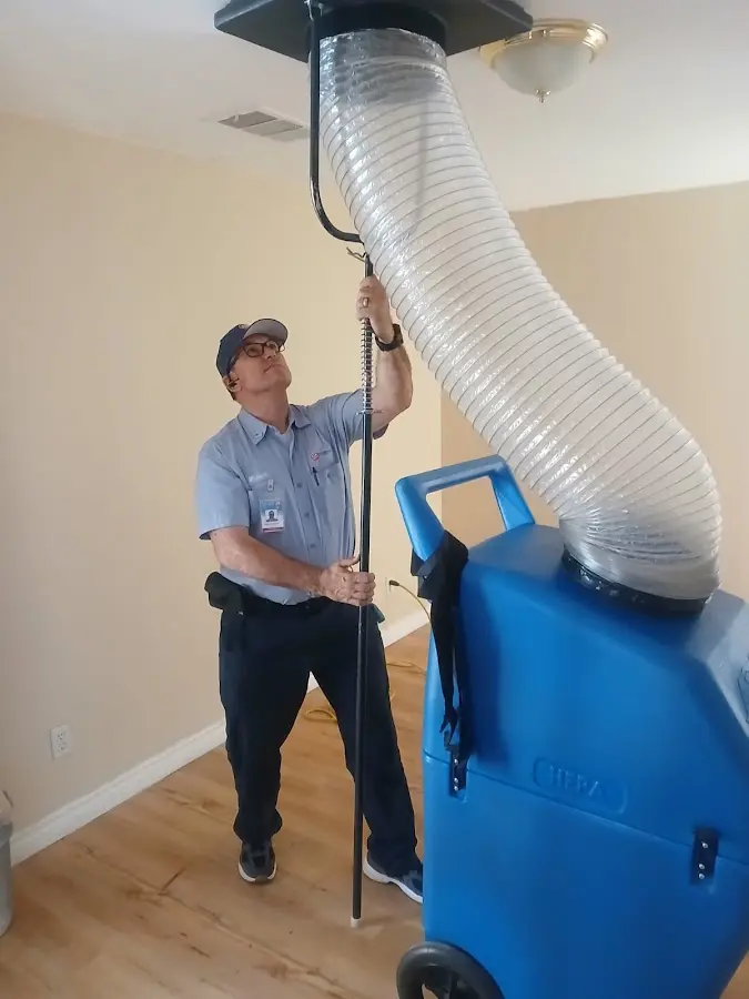 HVAC Installation technician using HEPA equipment in Wilmington Manor